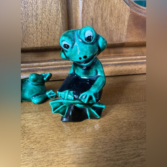 Set of 3 Duncan Ceramic USA 1975 rare Frogs set - Picture 2 of 7